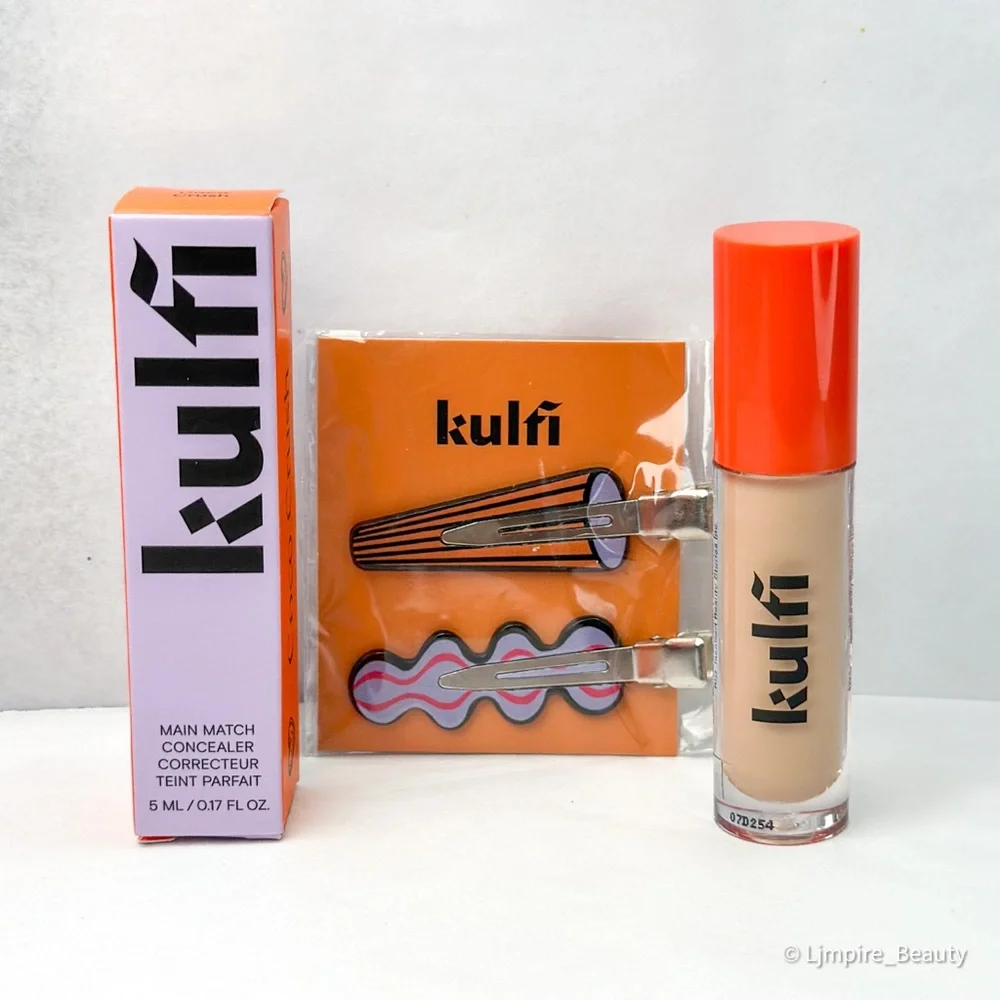 Kulfi Main Match Hydrating Concealer in Coco Crush w/ 2 No Crease Hair Clips
